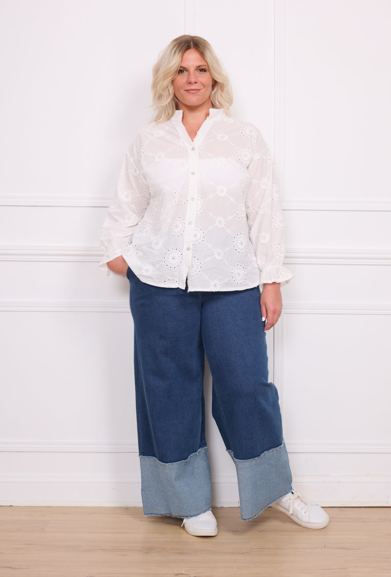 Chemise broderie blanche - Noa