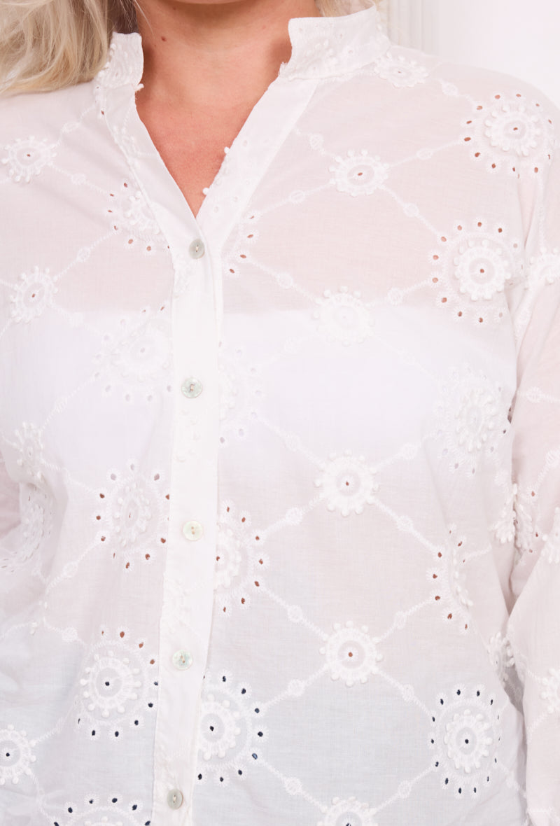 Chemise broderie blanche - Noa