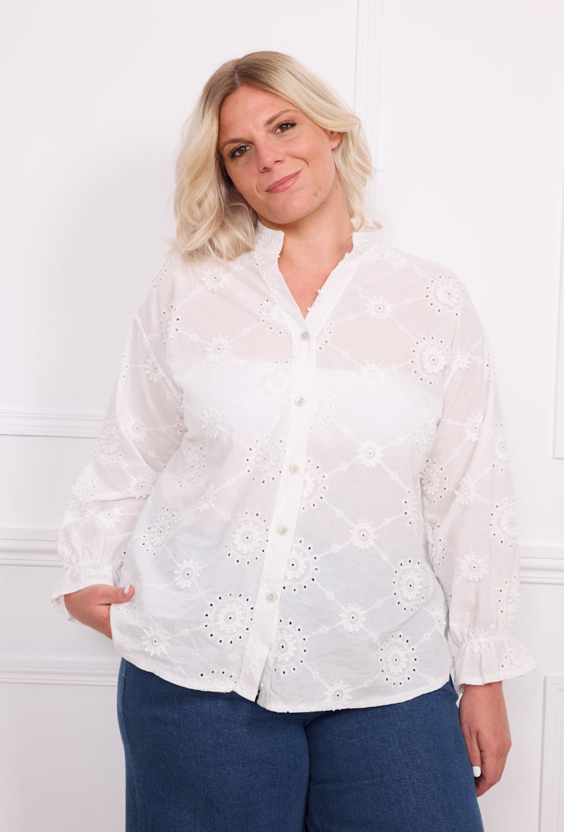 Chemise broderie blanche - Noa
