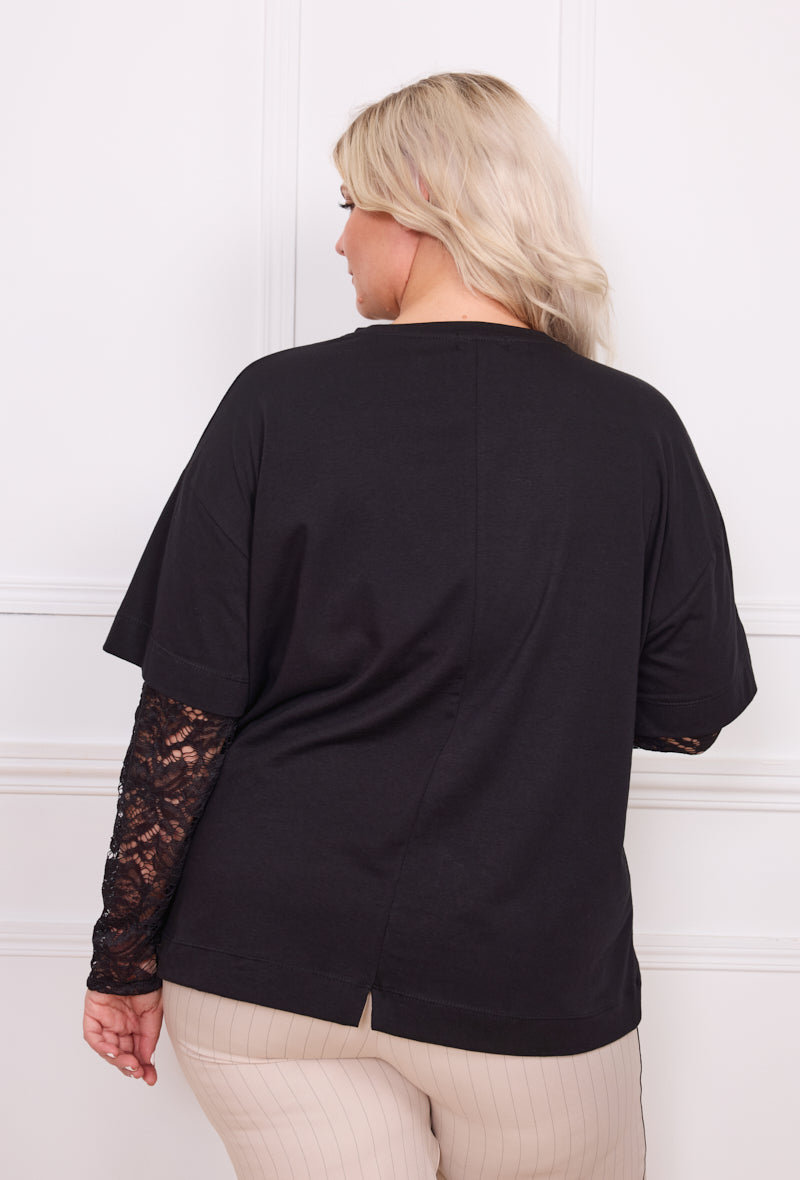 Tshirt dentelle noir - Luna