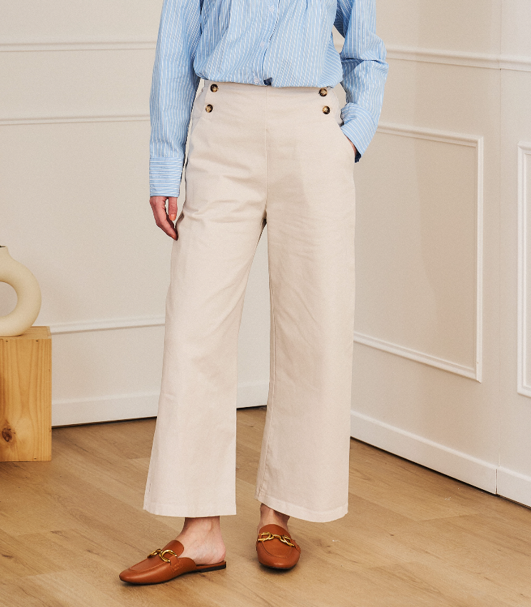 Pantalon coton blanc - Émile