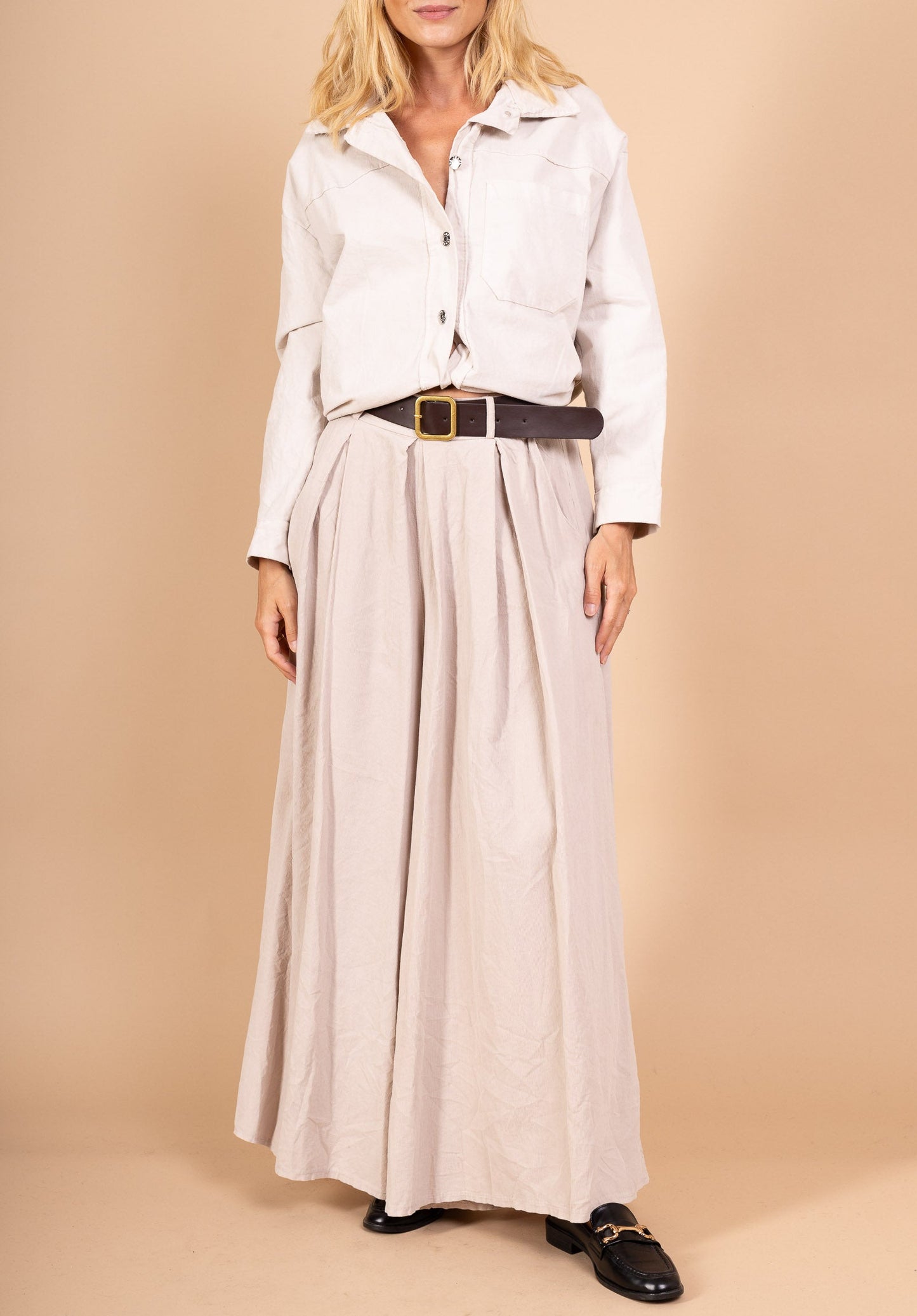 Pantalon palazzo velours - Léonie