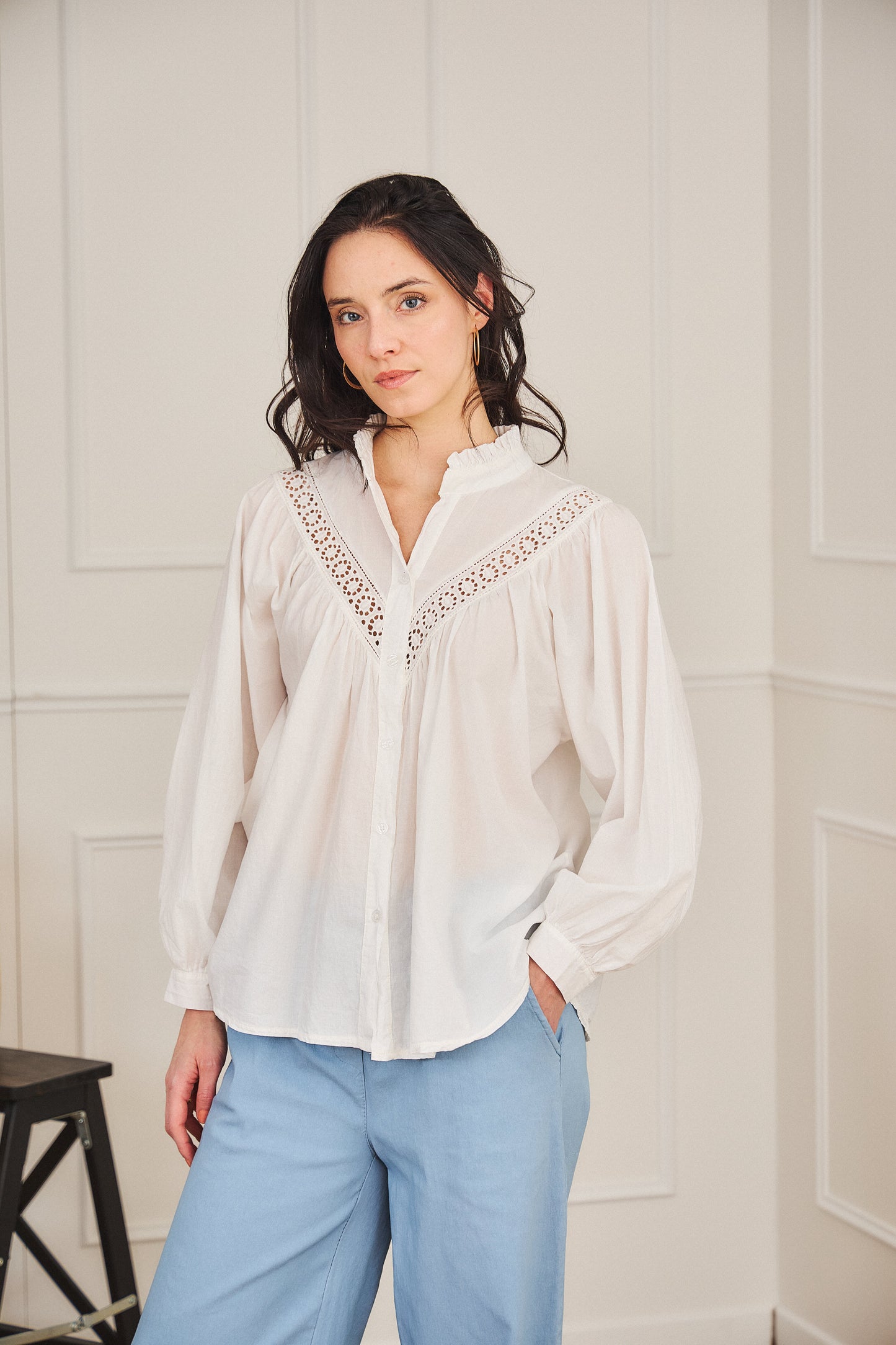 Chemise ajourée blanche - Anna