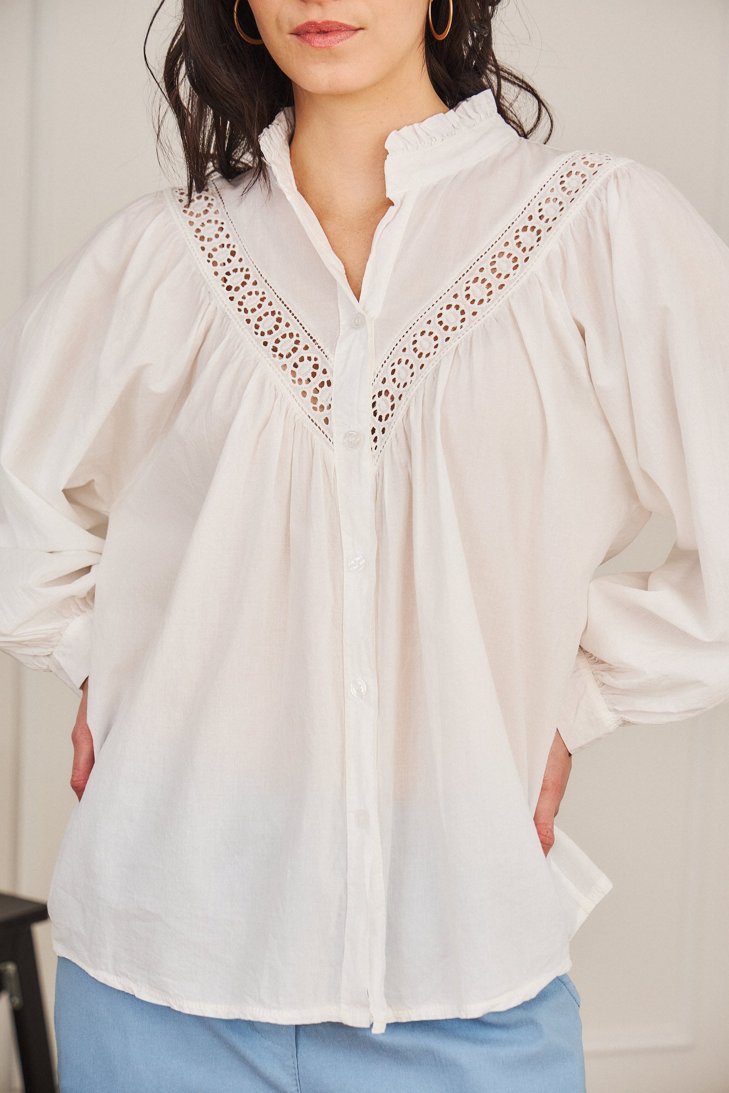 Chemise ajourée blanche - Anna