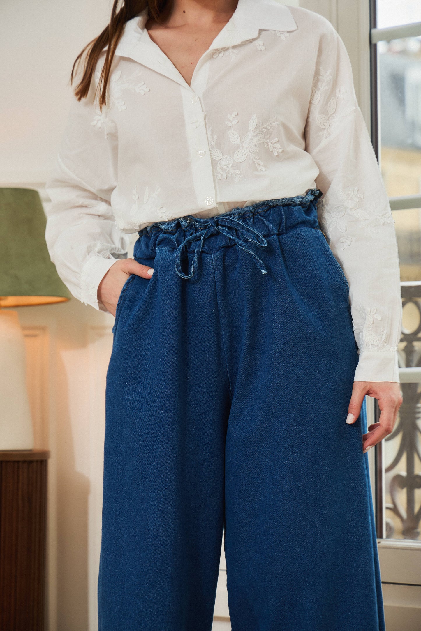 Pantalon bicolore denim - Nina