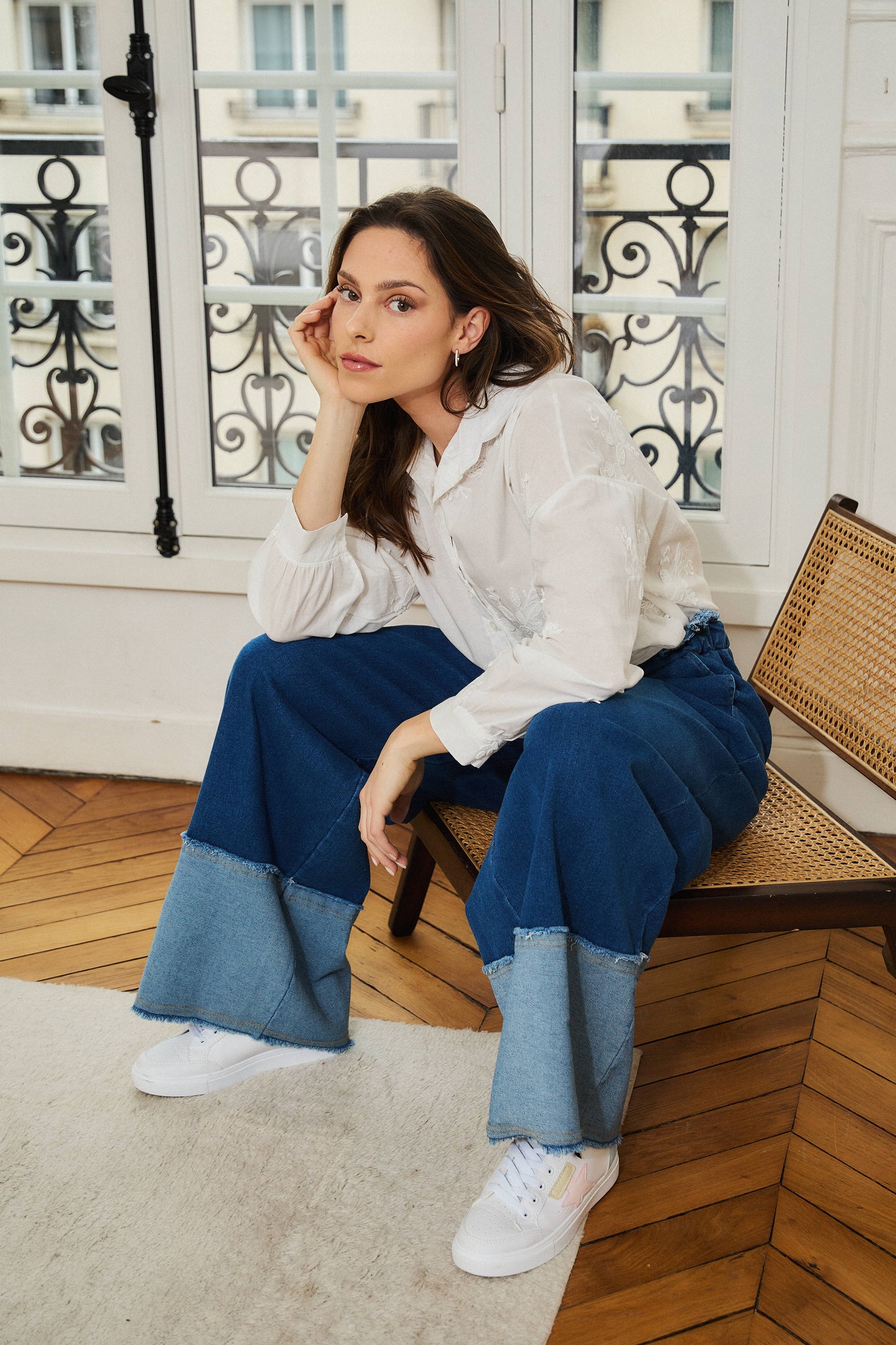 Pantalon bicolore denim - Nina