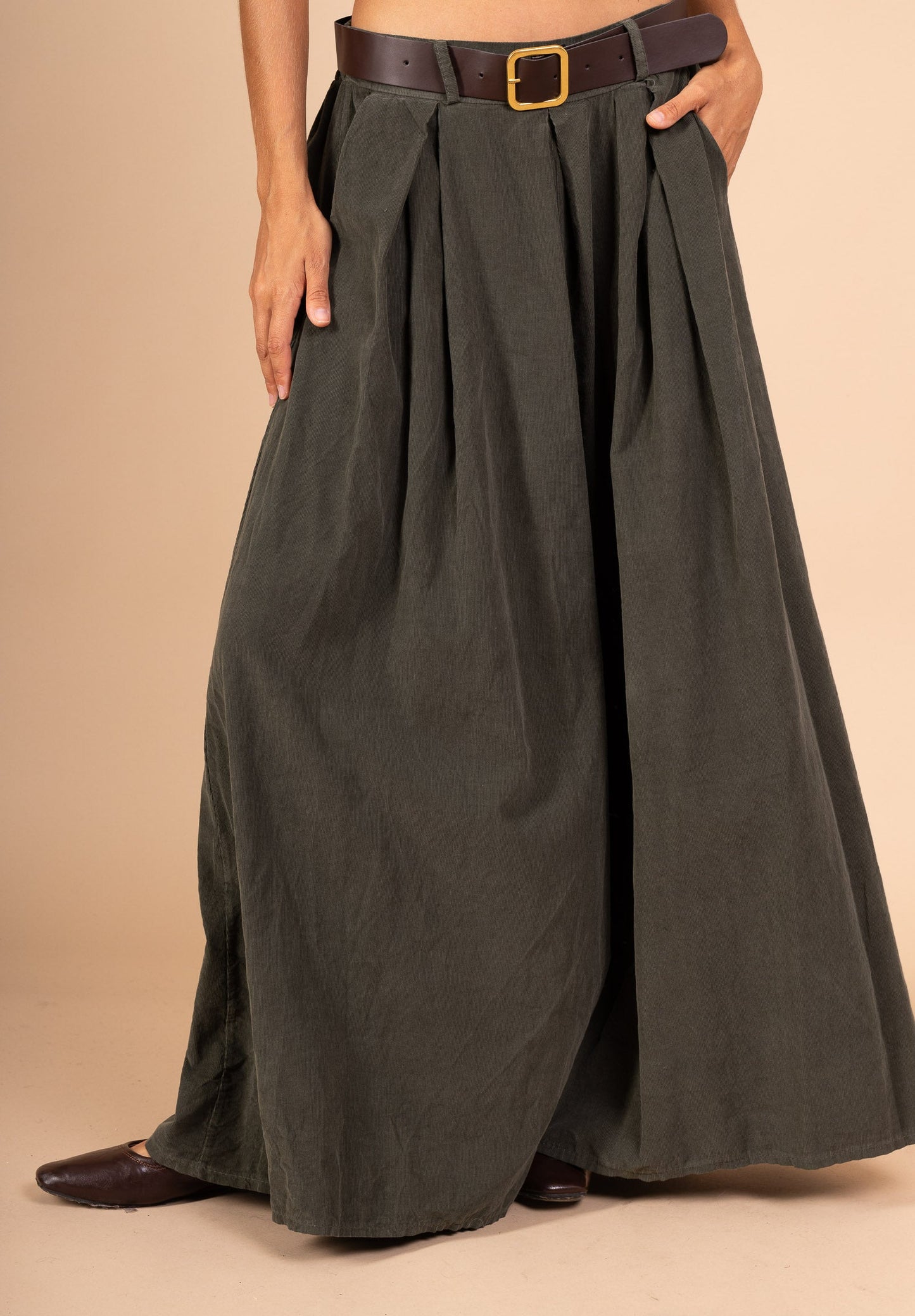 Pantalon palazzo velours - Léonie