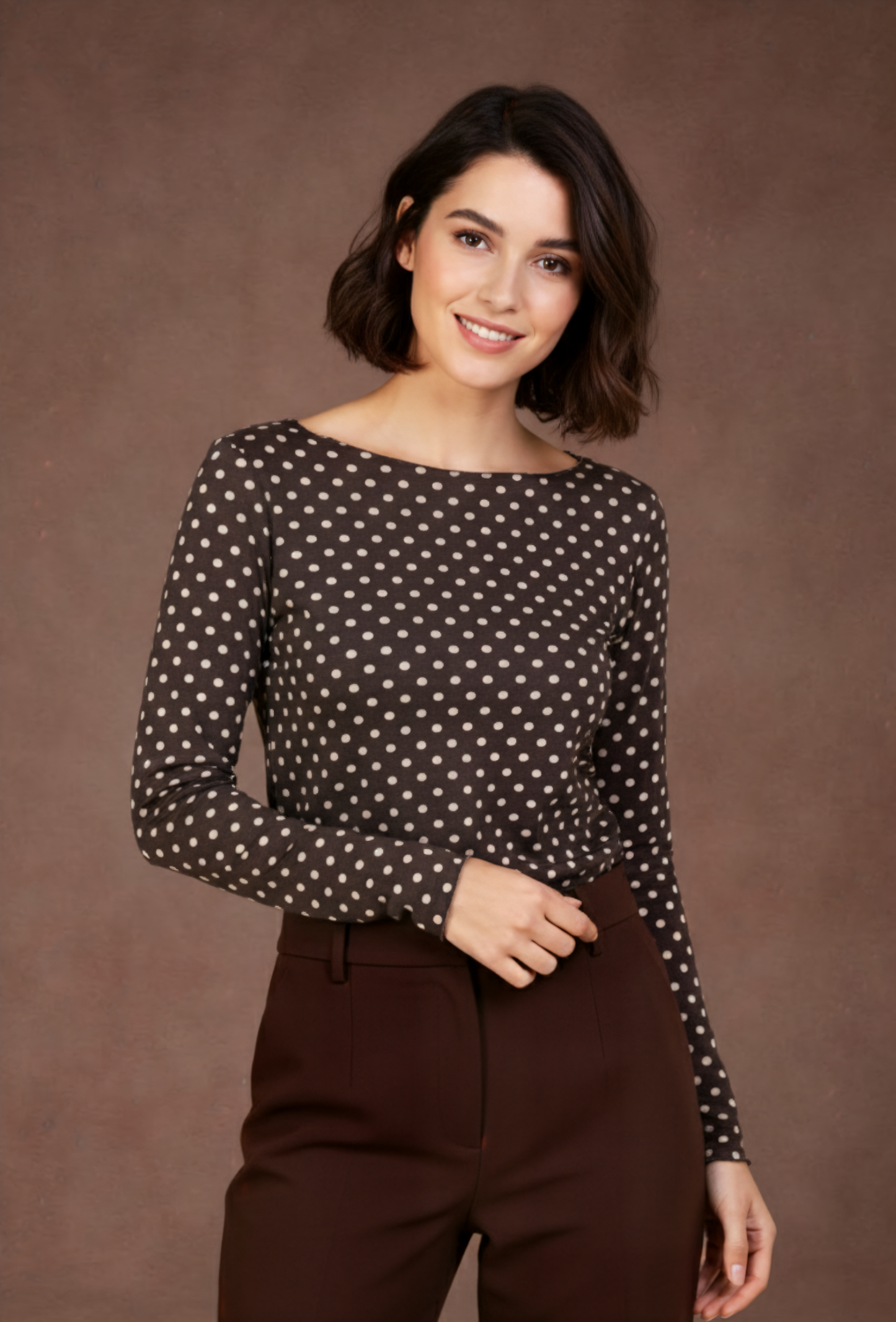 Sous-pull cachemire à pois - Lya