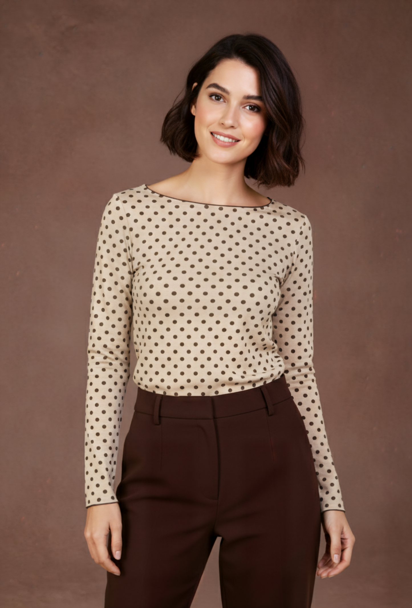 Sous-pull cachemire à pois - Lya