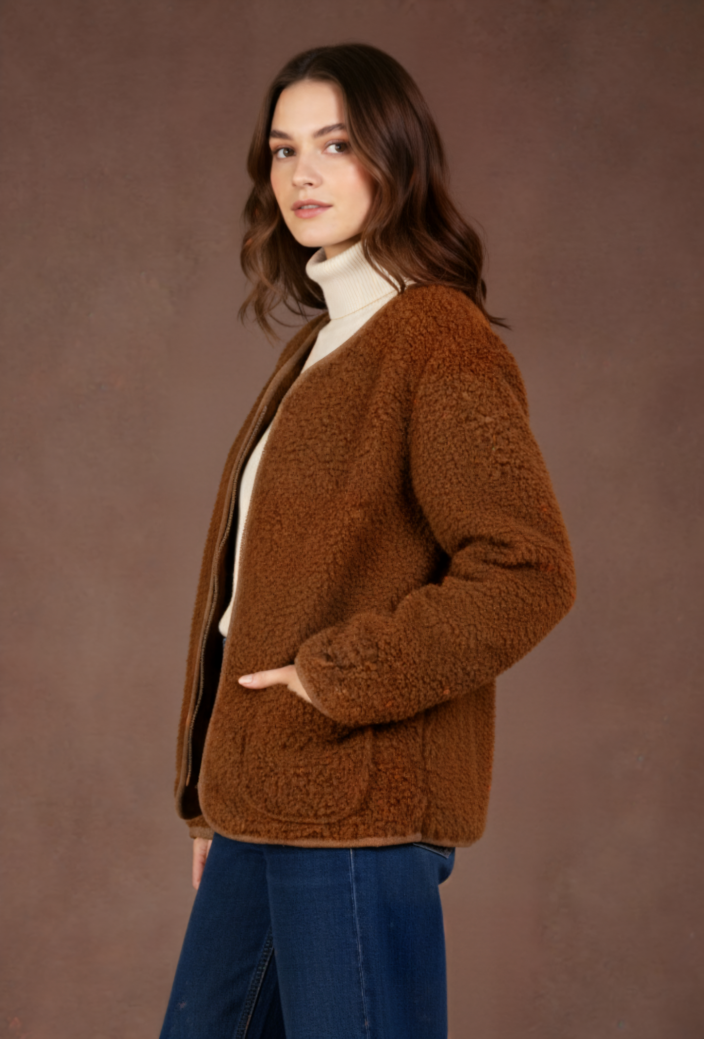 Veste bouclette zip - Gia