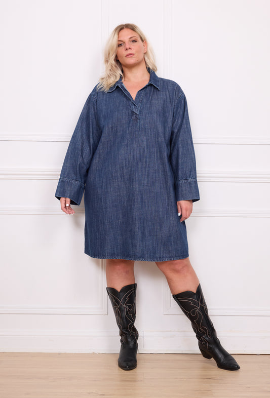 Robe chemise jean - Mina