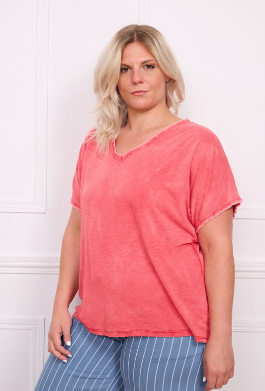 T-shirt délavé rose - Maé