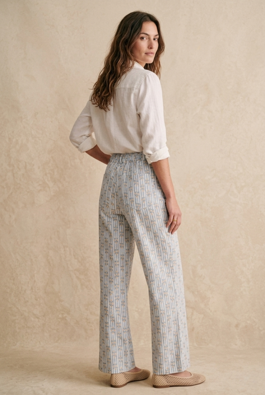 Pantalon rayé et imprimé - Marta