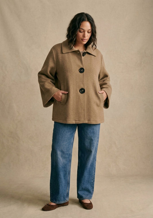 Curve - Veste évasée col chemise gros boutons - Carmen