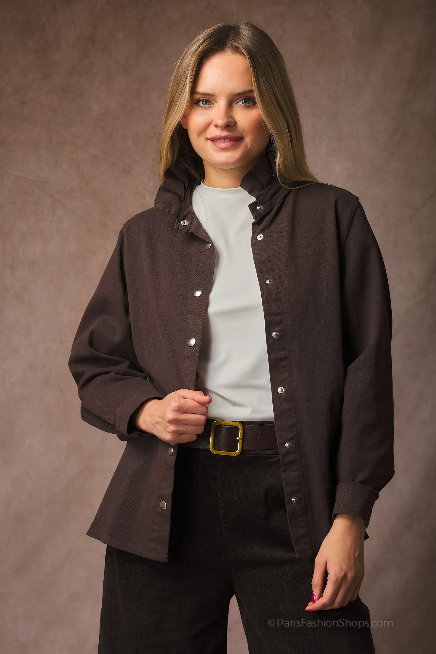 Surchemise à col montant - Léane