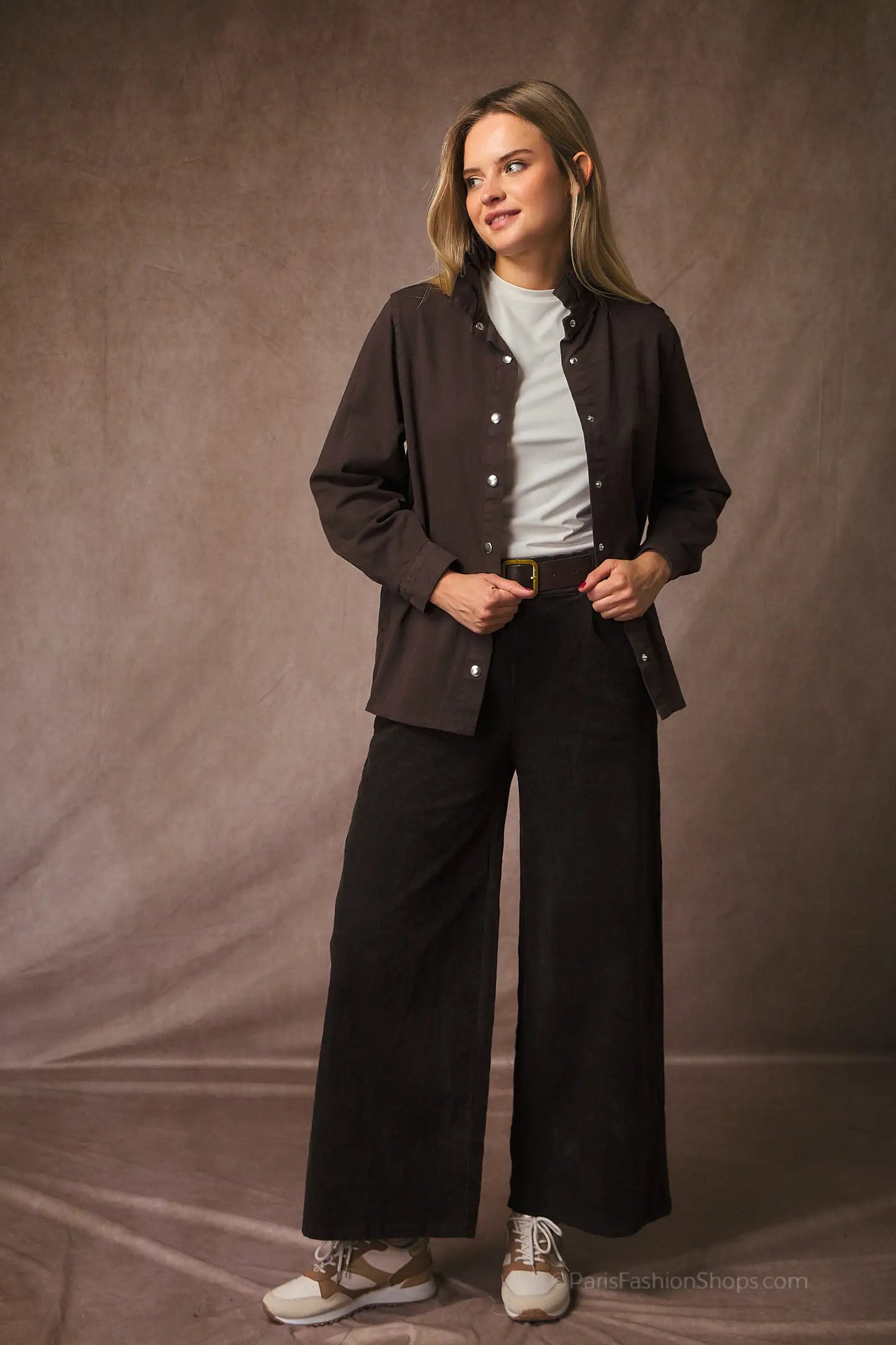 Surchemise à col montant - Léane