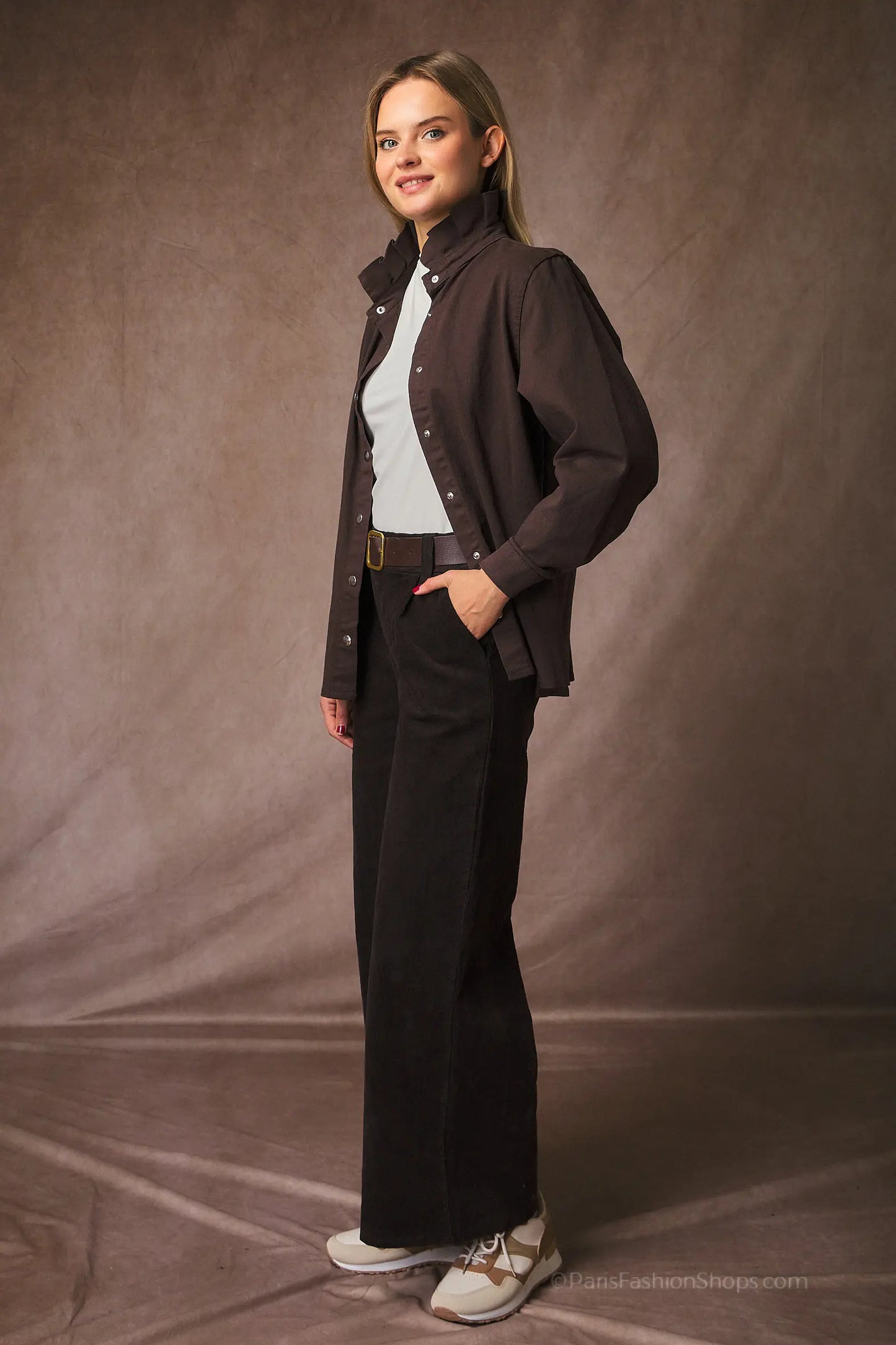 Surchemise à col montant - Léane