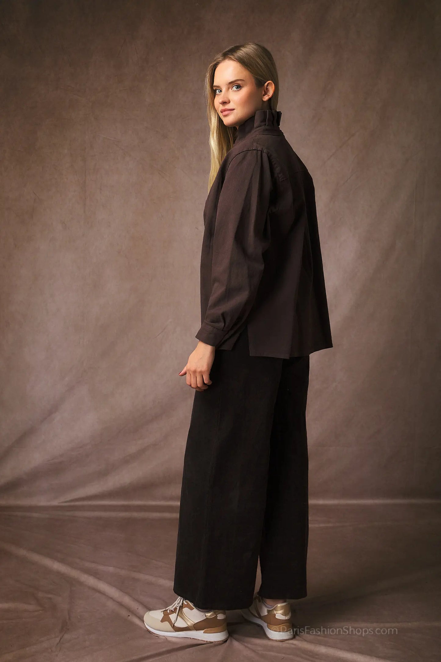 Surchemise à col montant - Léane