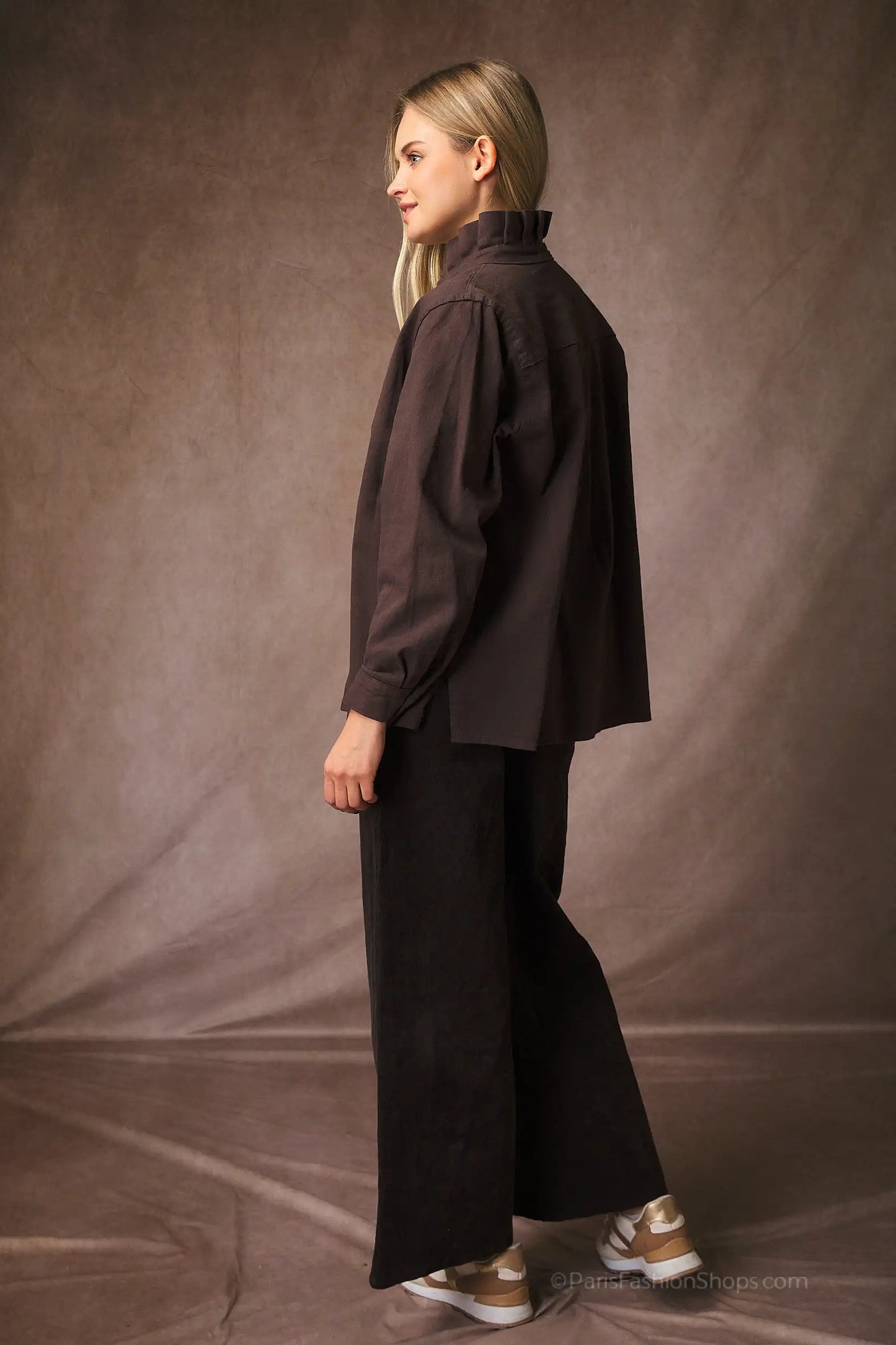 Surchemise à col montant - Léane