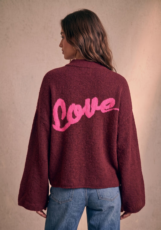 Pull doux laine “LOVE” - James