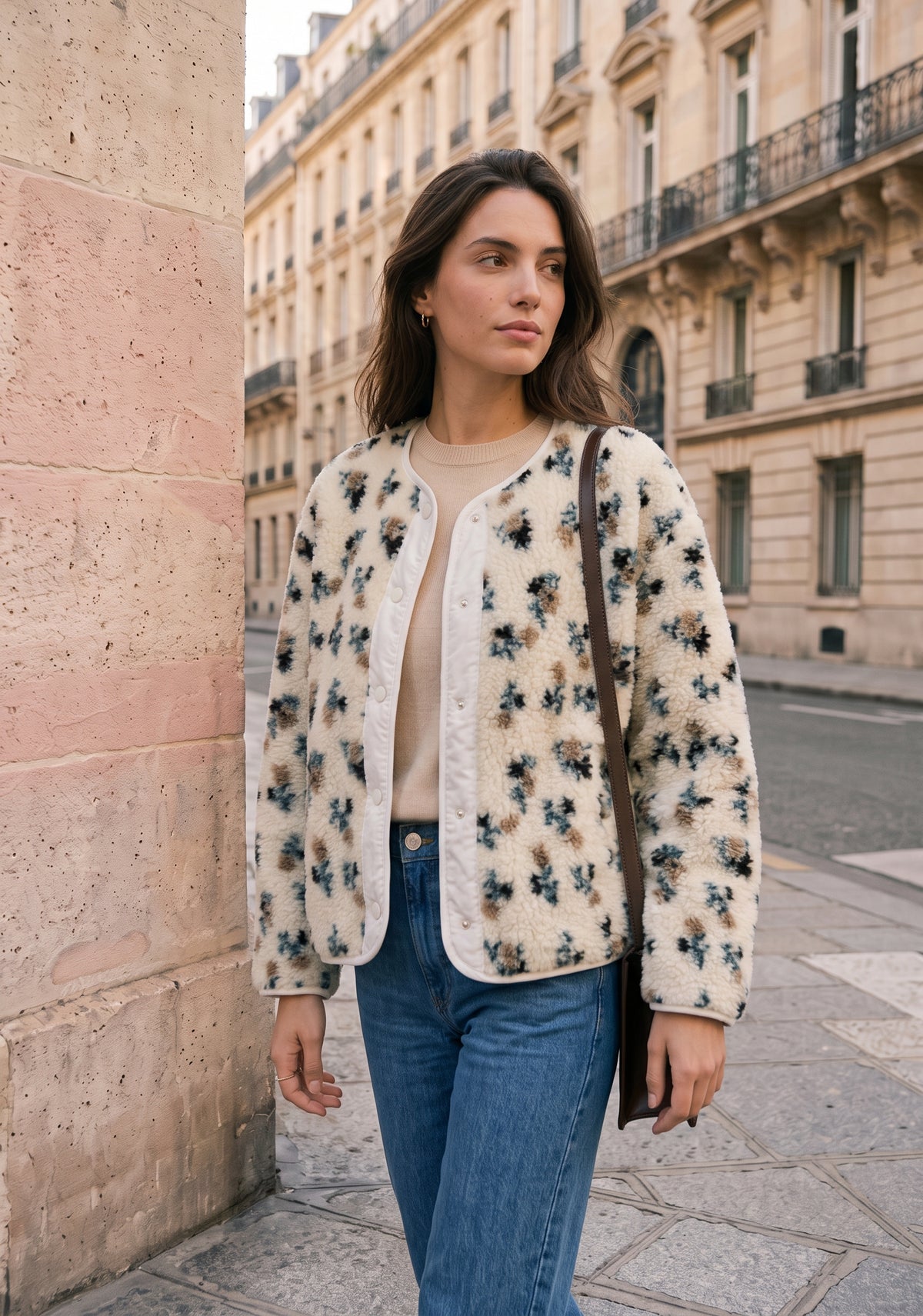 Veste polaire fleurie  - Maeva