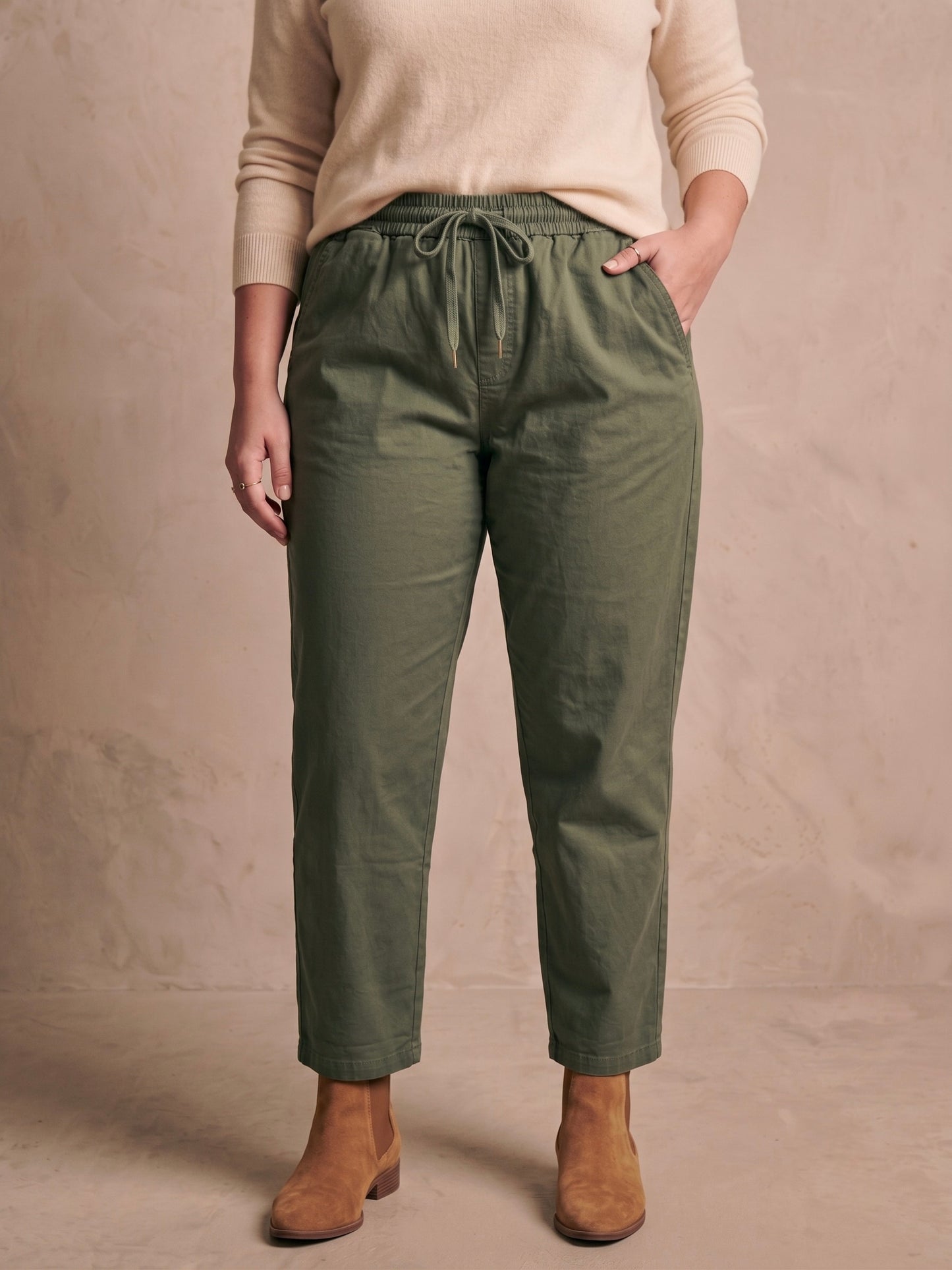 Curve - pantalon gabardine de coton coupe droite - Lola