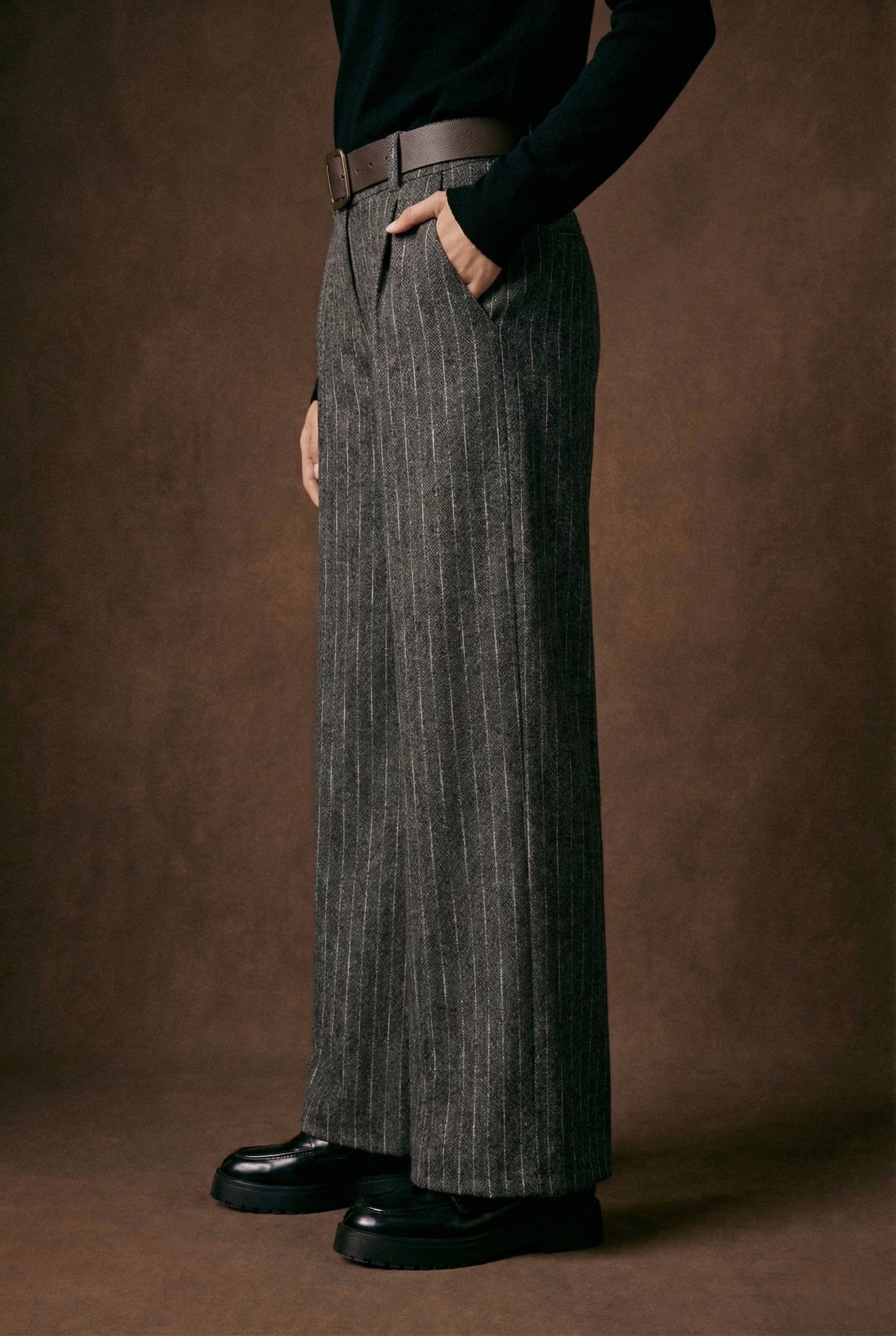 Pantalon large à rayures - Nely