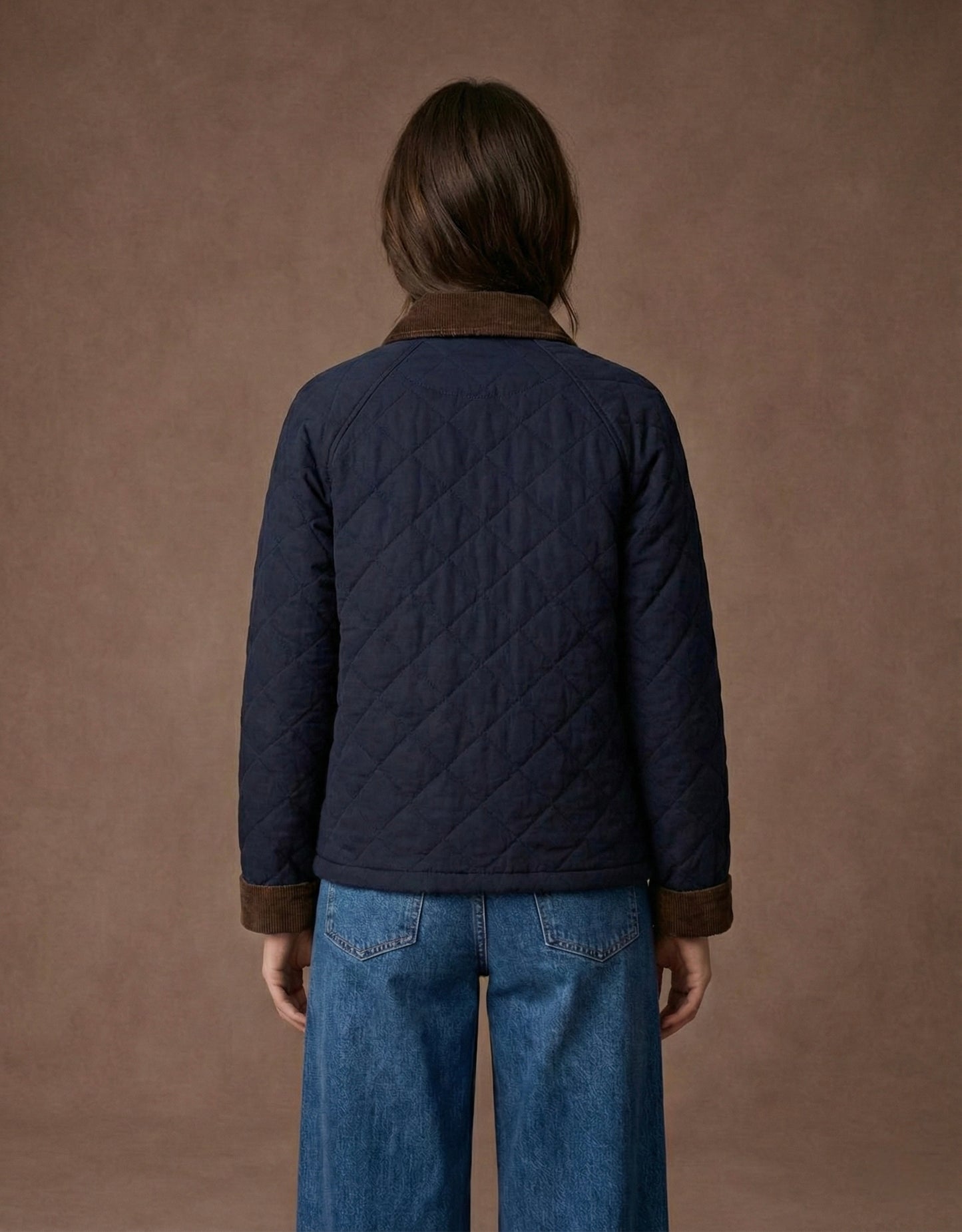 Veste matelassée col velours côtelé - Dany