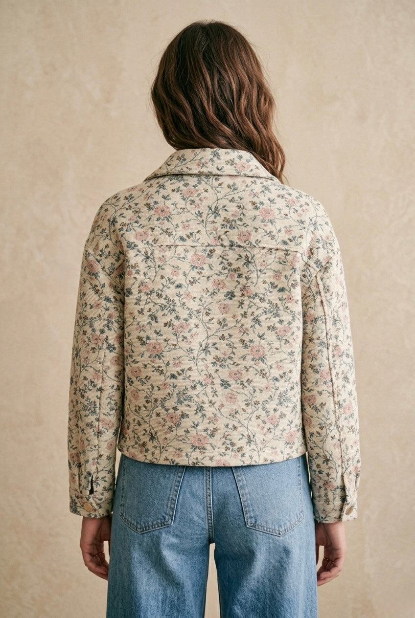 Veste broderie jacquard floral - Maia