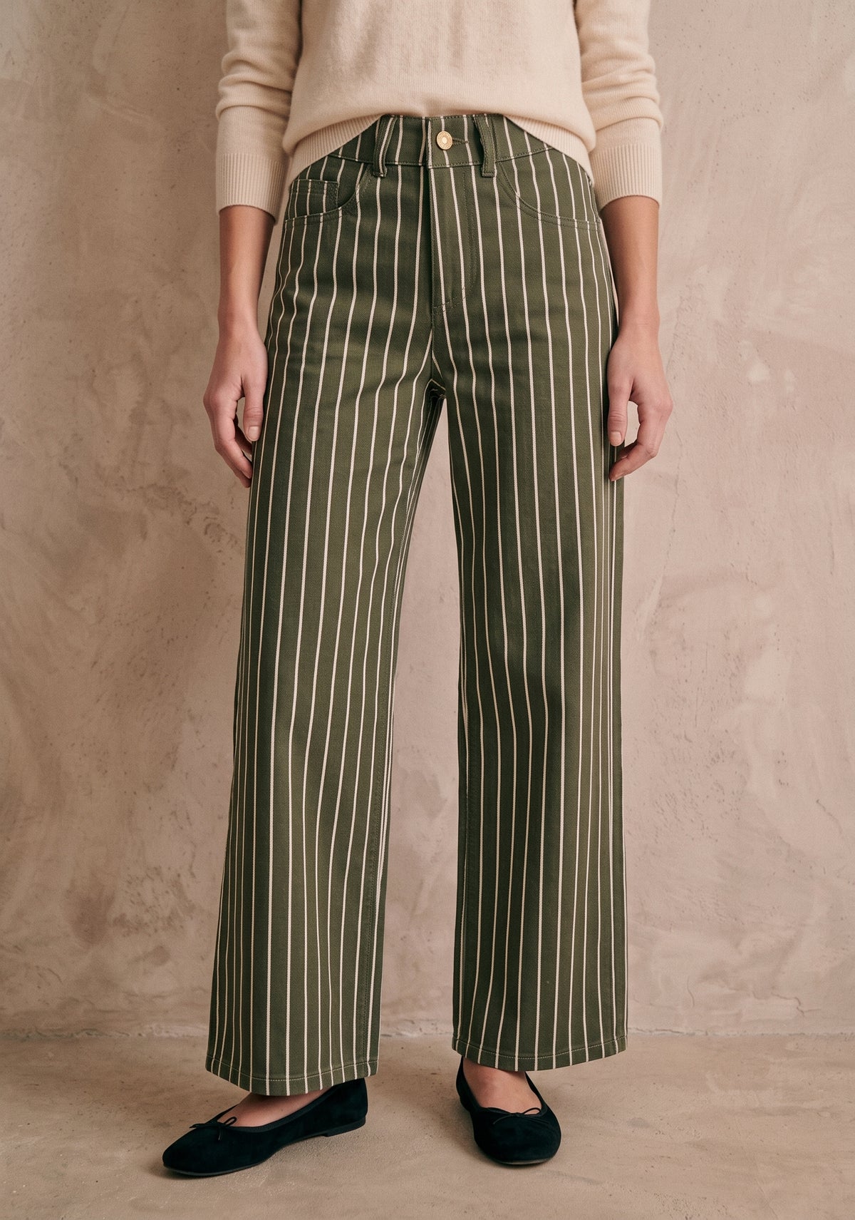 Pantalon large à rayures - Azel