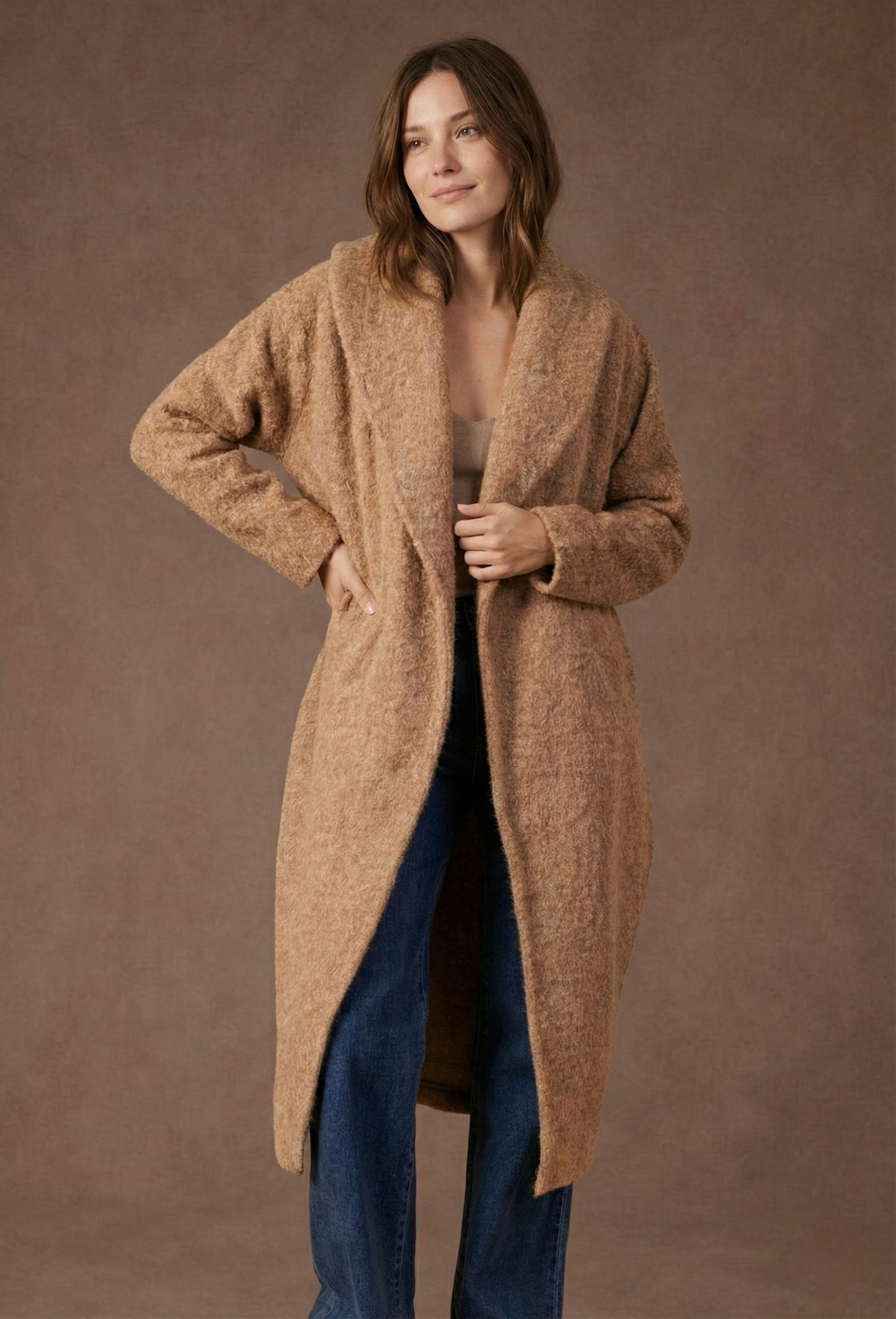 Manteau long en laine bouillie - Mylan