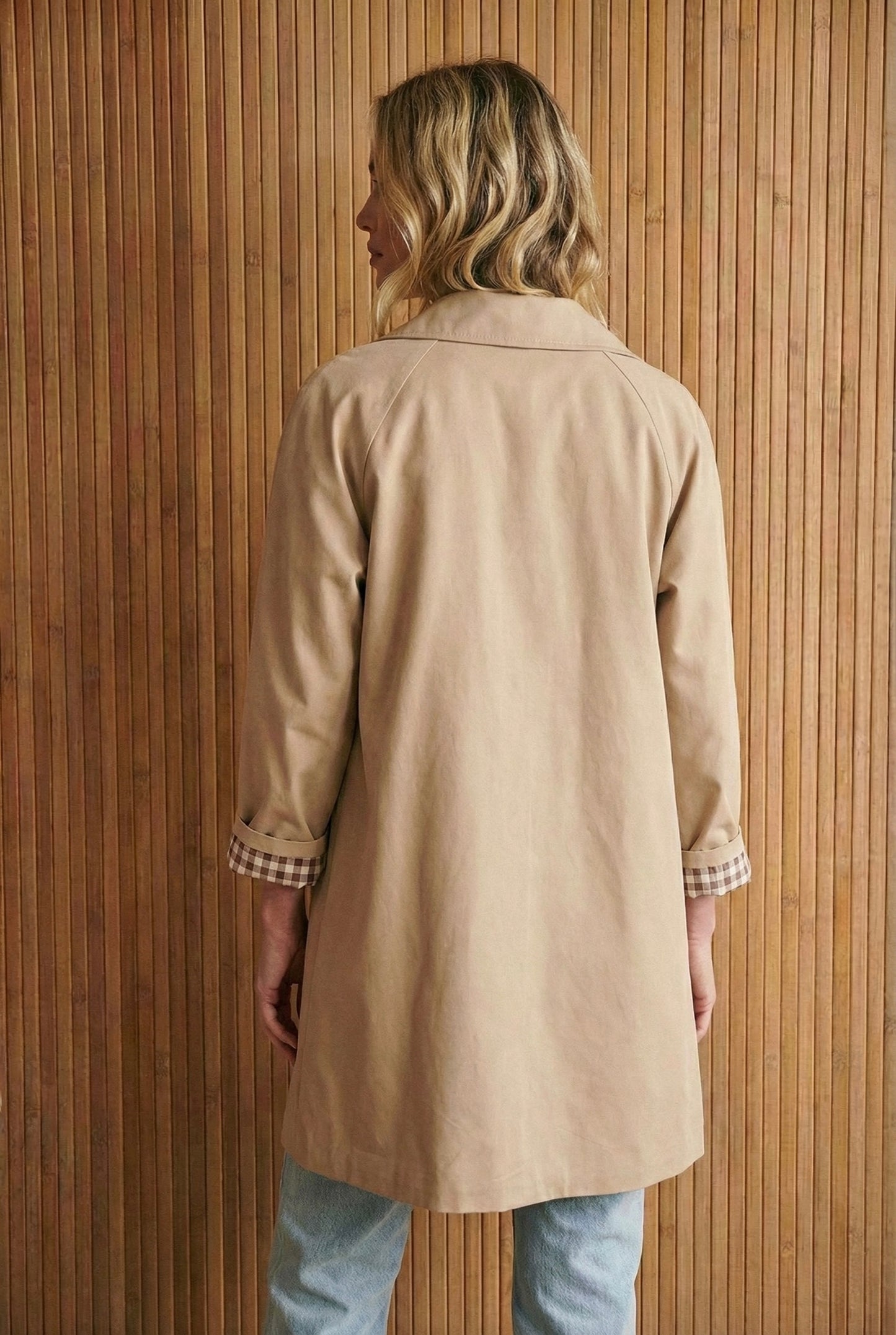 Trench mi-long doublure vichy - Clara