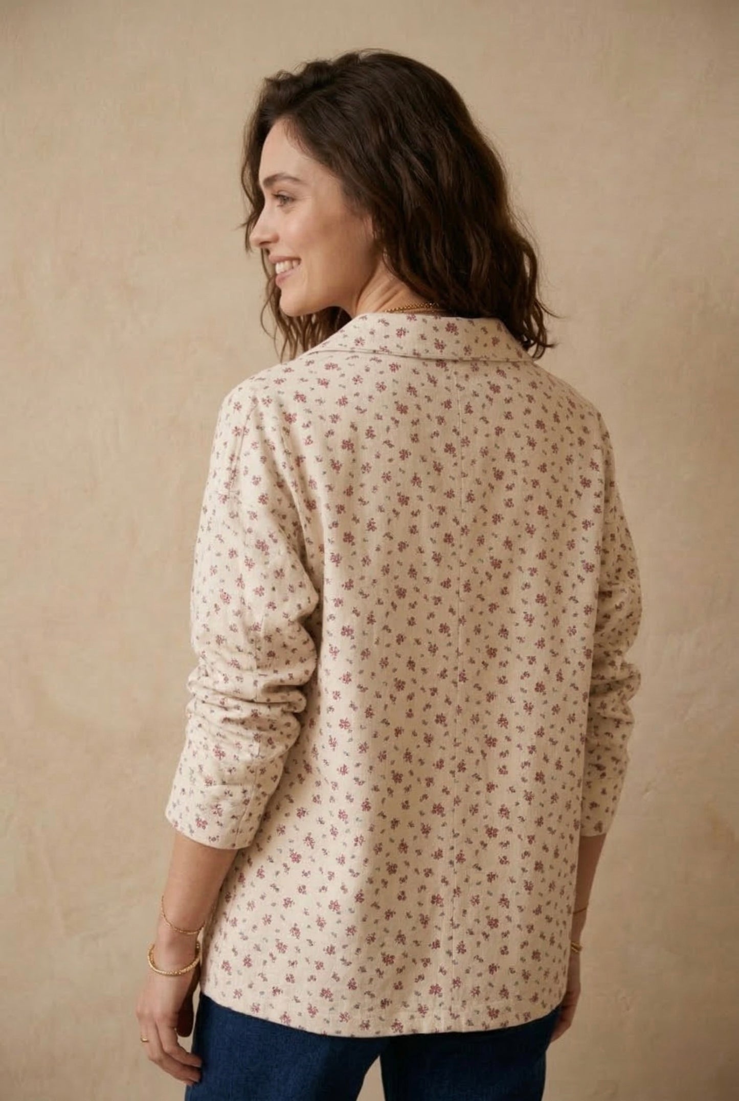 Veste denim à fleurs - Sidonie