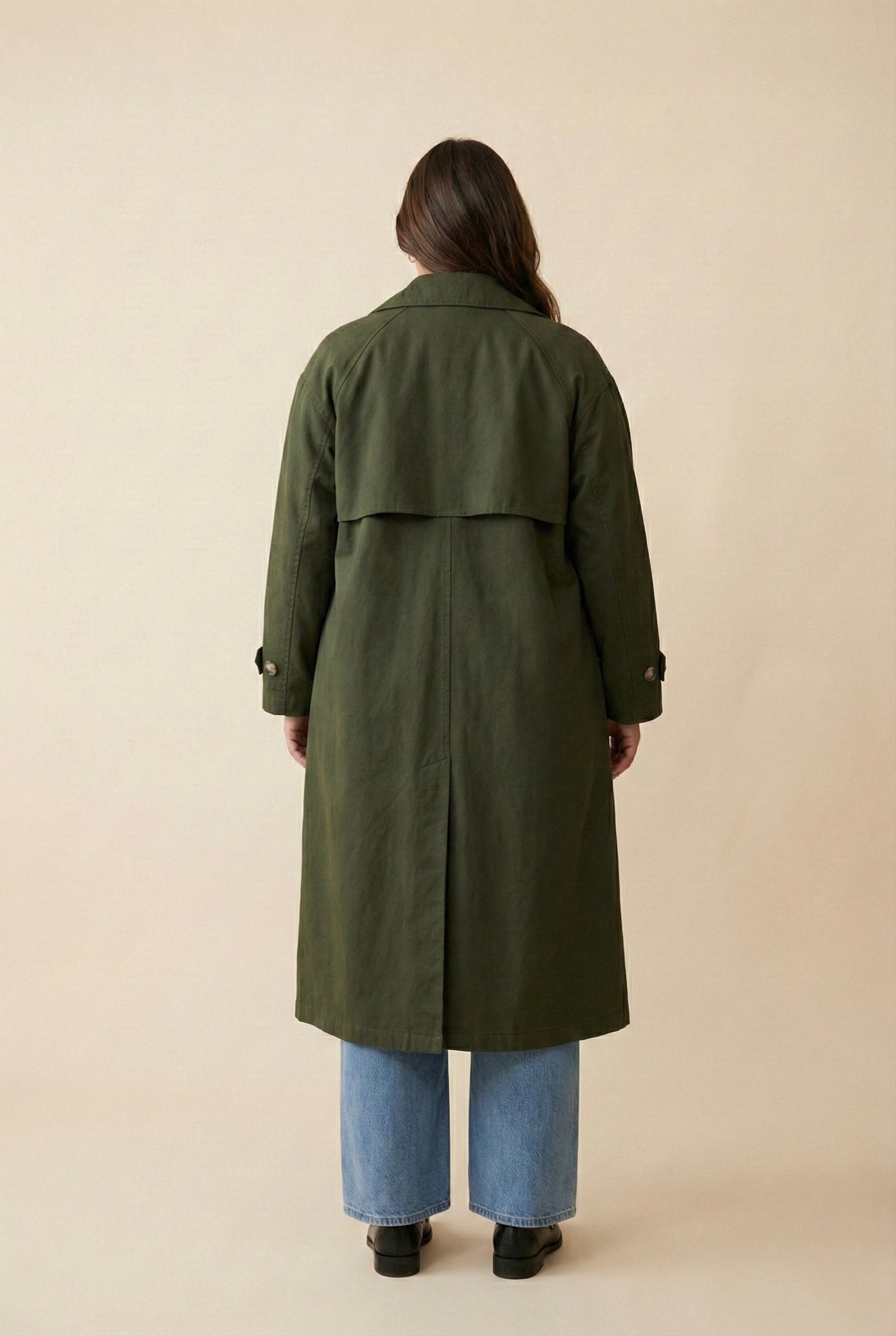 Curve - Veste longue en gabardine de coton - Mathilde