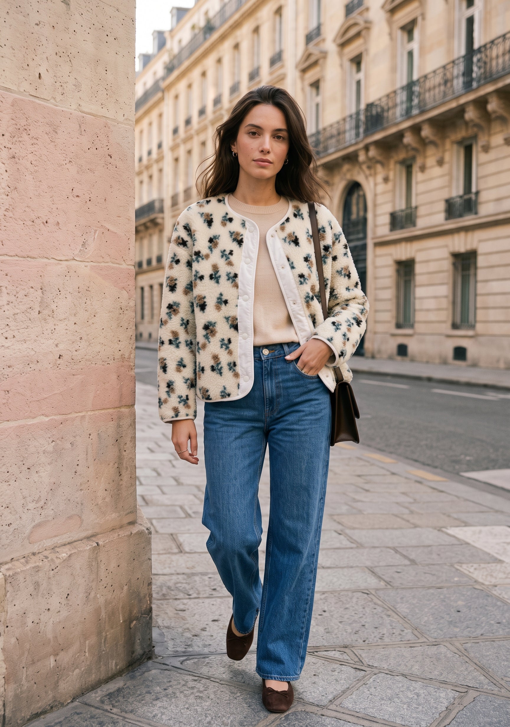 Veste polaire fleurie  - Maeva