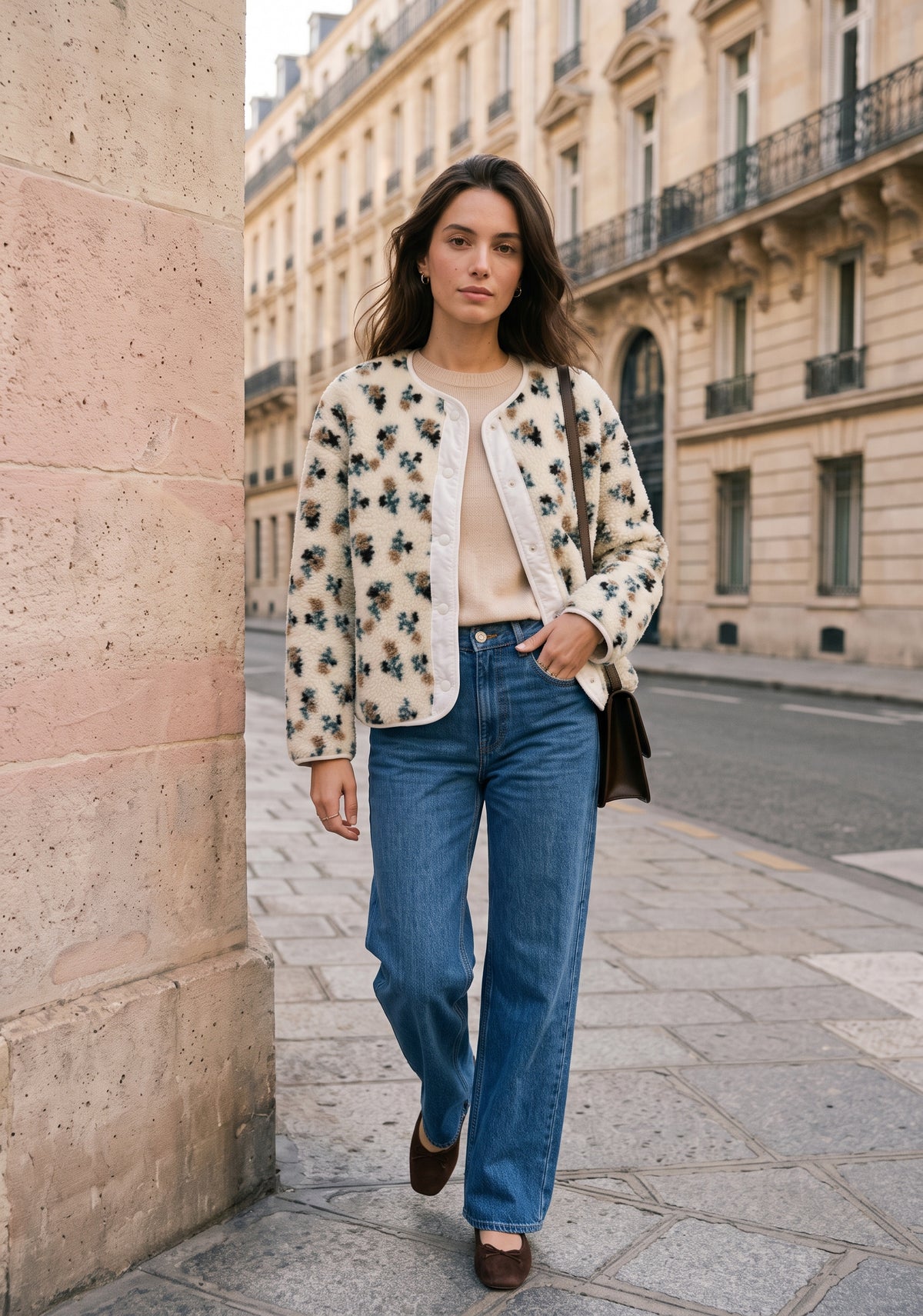 Veste polaire fleurie  - Maeva