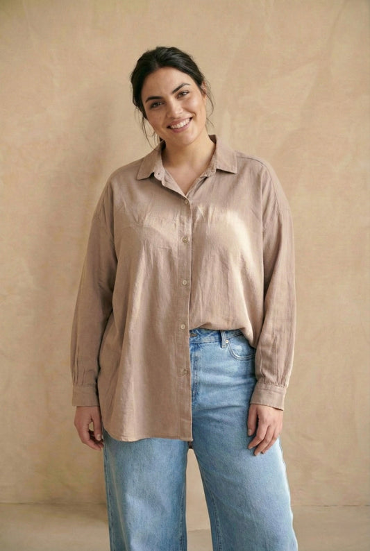 Curve - Chemise ample unie en velours - Véra