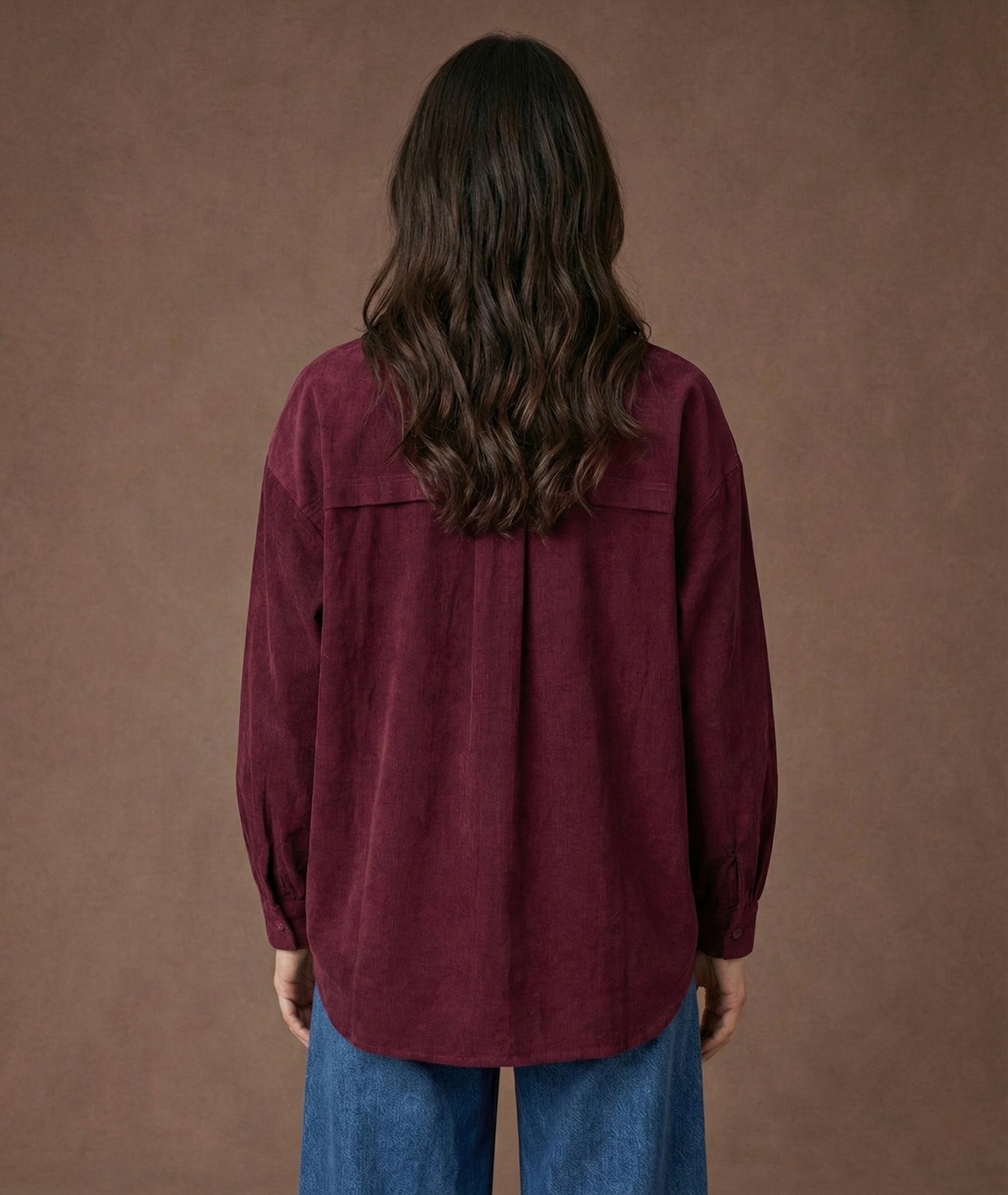 Chemise ample unie en velours - Véra