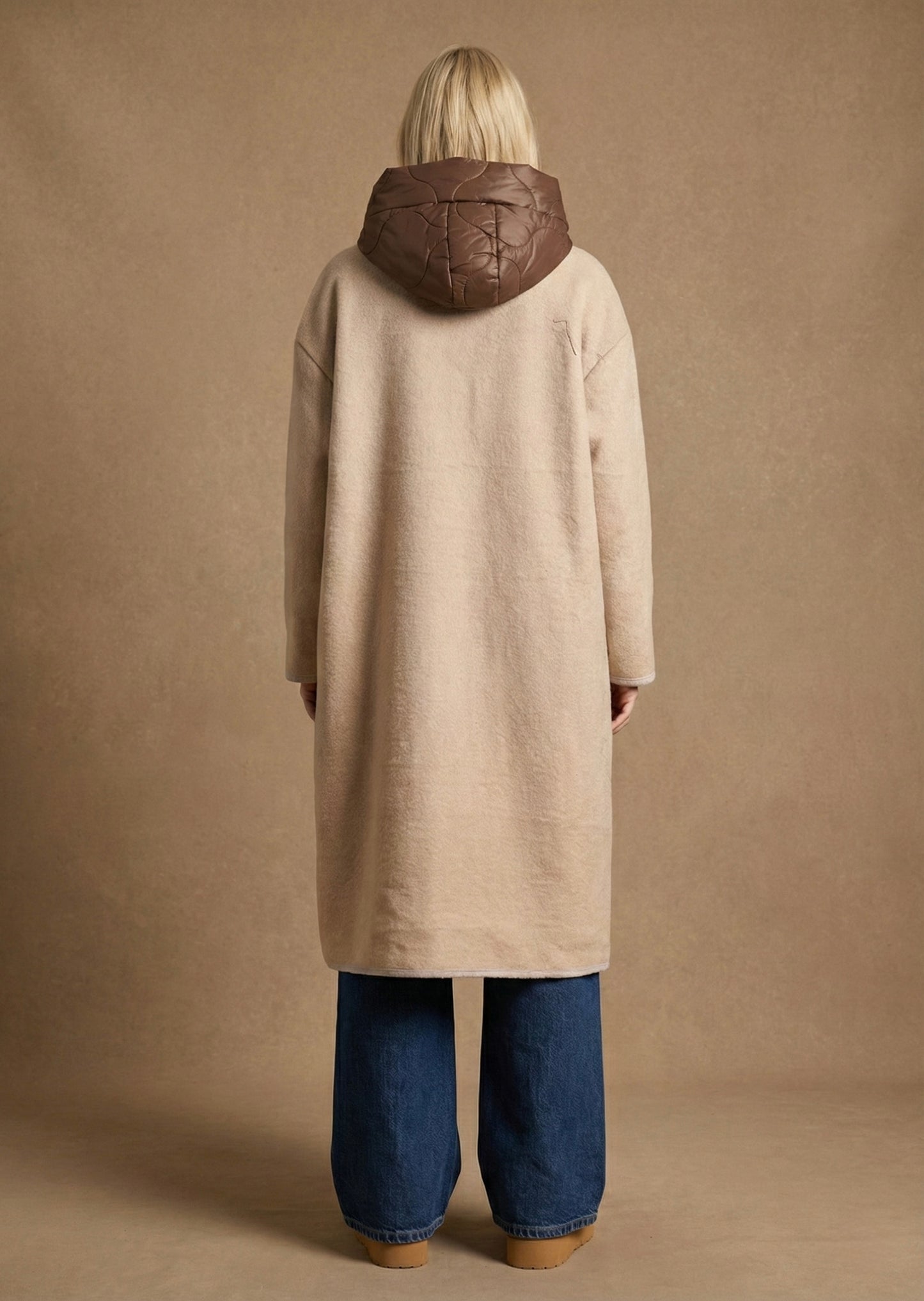 Manteau long en peau lainée - Soren