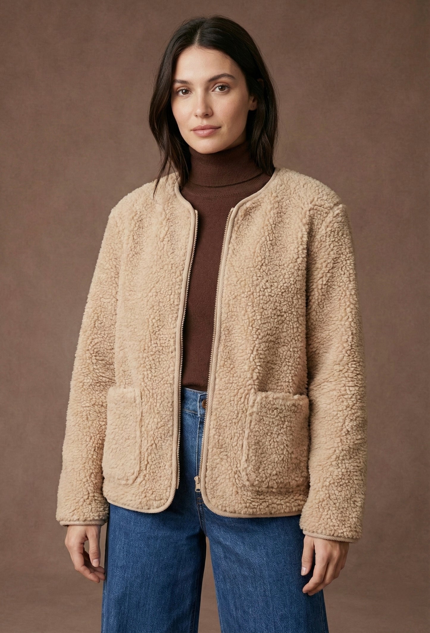 Veste bouclette zip - Gia