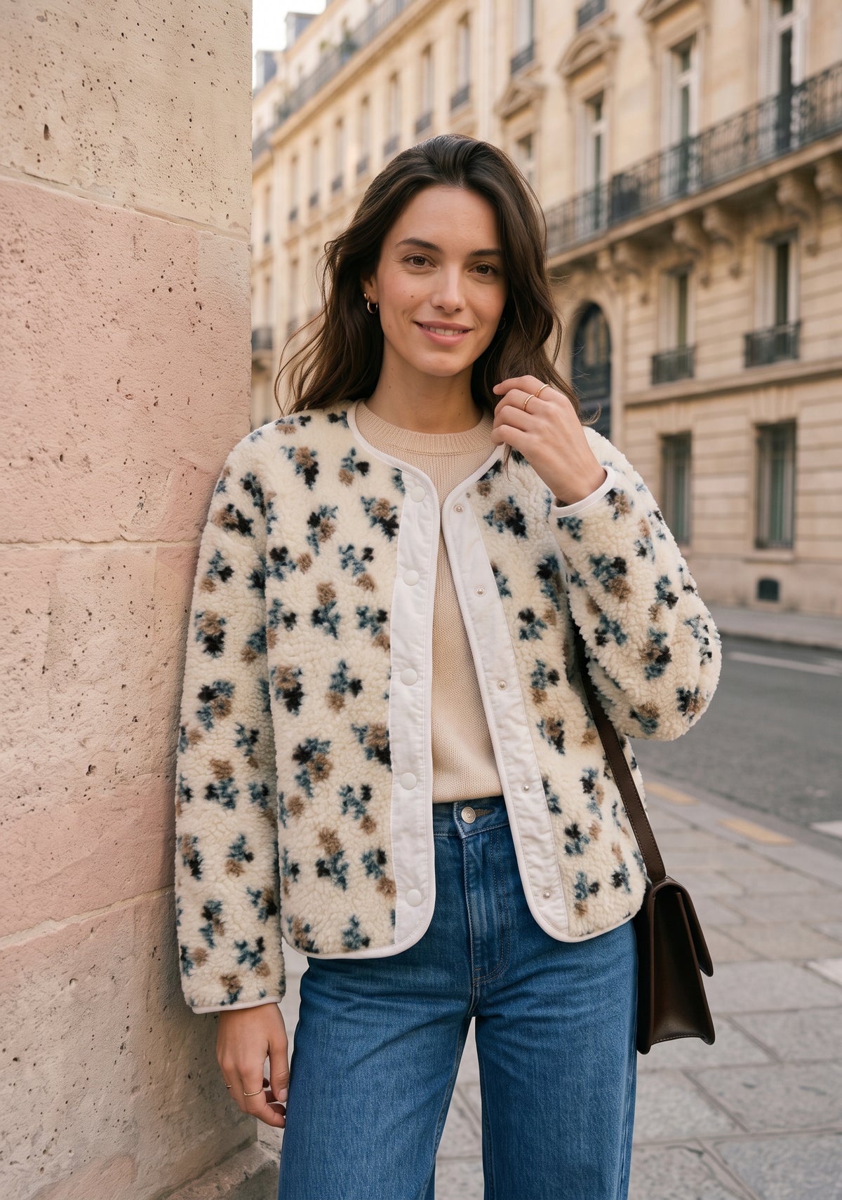 Veste polaire fleurie  - Maeva