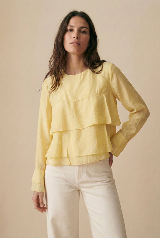 Blouse fluide à volants - Amélie