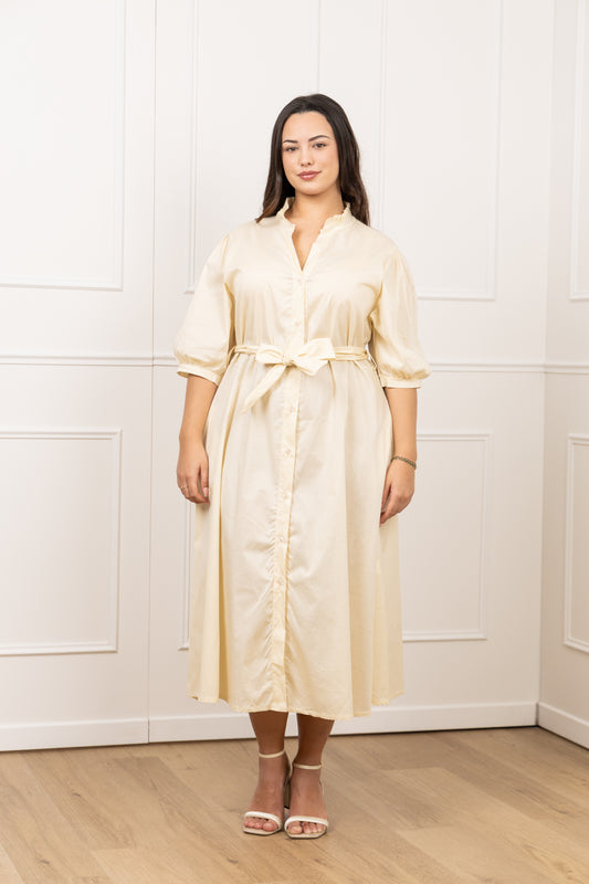 Robe chemise beige - Lily
