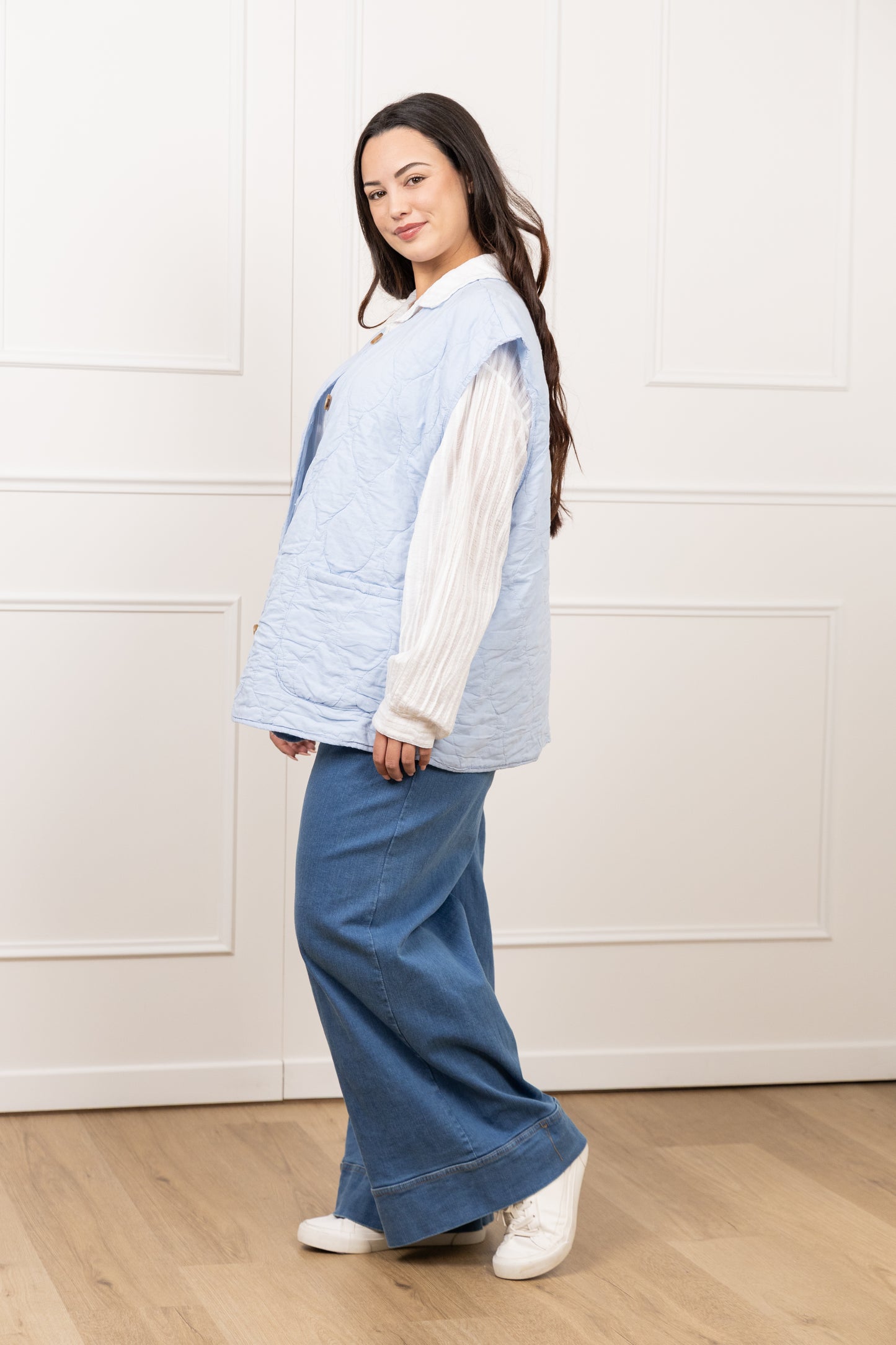 Gilet matelassée bleu - Ava