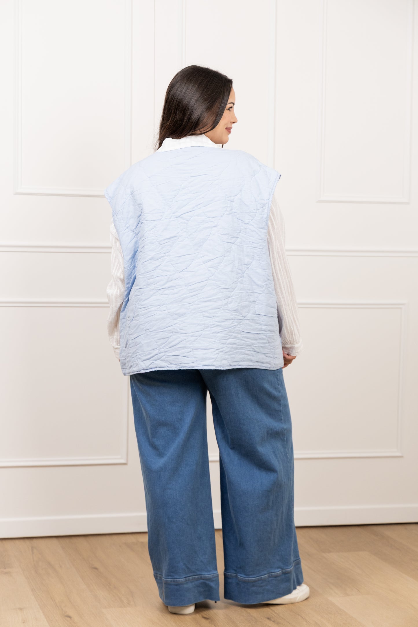 Gilet matelassée bleu - Ava