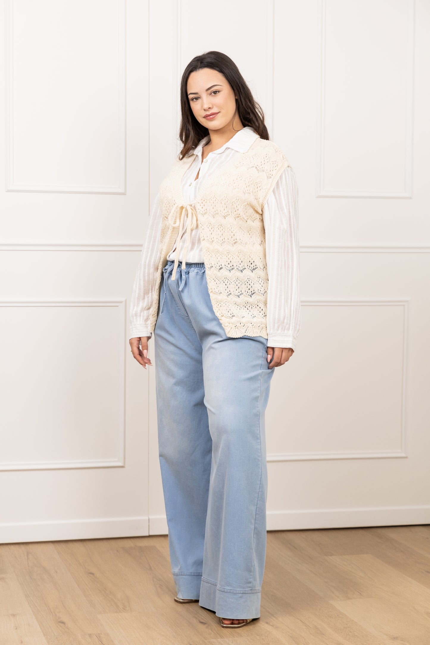 Gilet crochet beige - Ivy