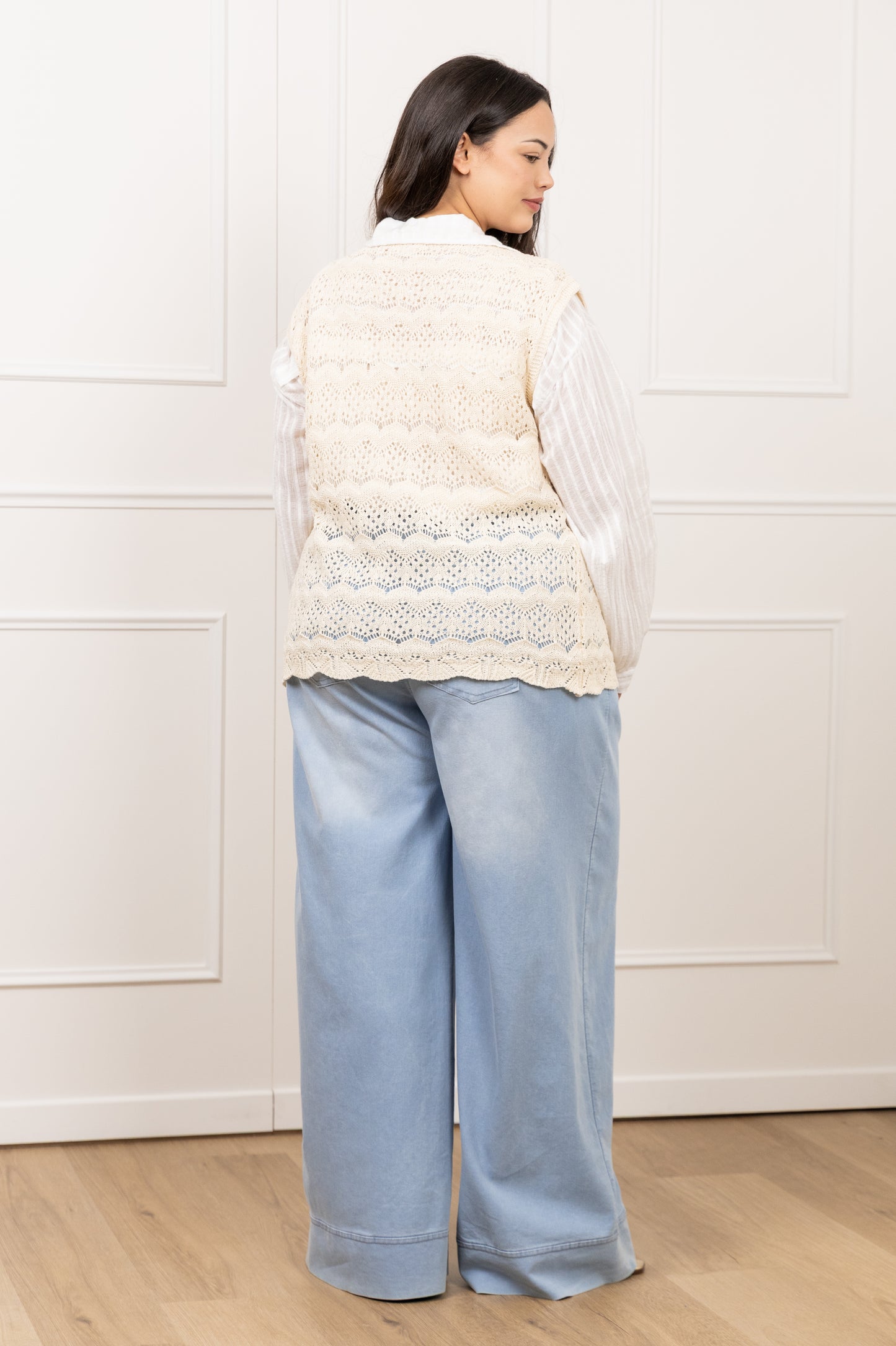 Gilet crochet beige - Ivy