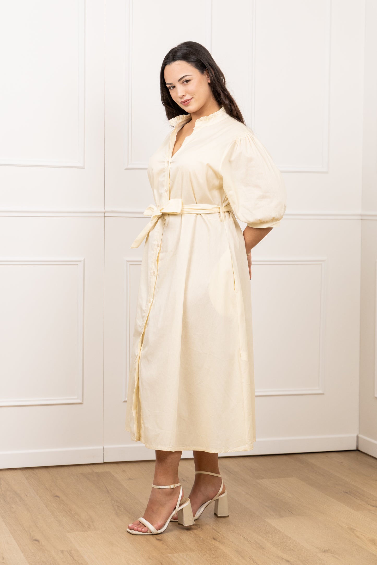 Robe chemise bleu - Lily