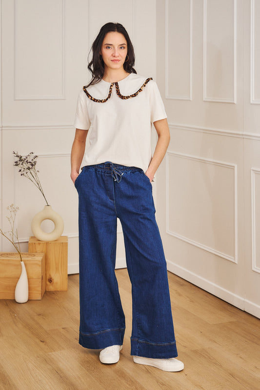 Pantalon large denim - Lina