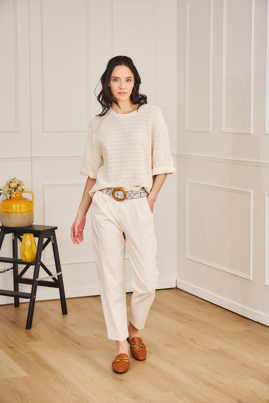 Pantalon chino beige - Mia